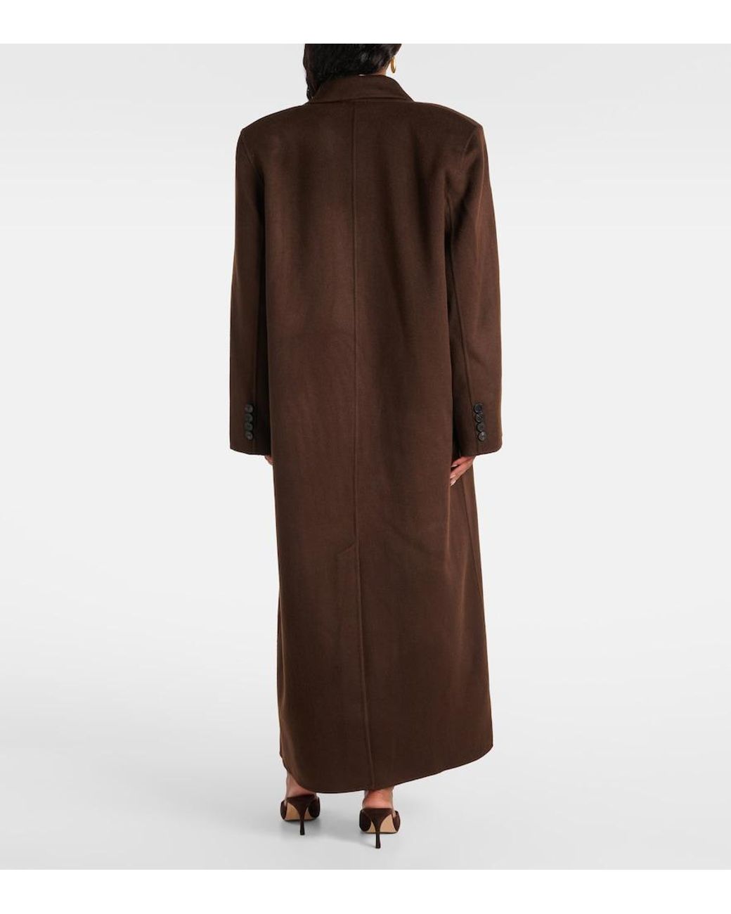 Frankie Shop Brown Mantel Gaia Aus Einem Wollgemisch