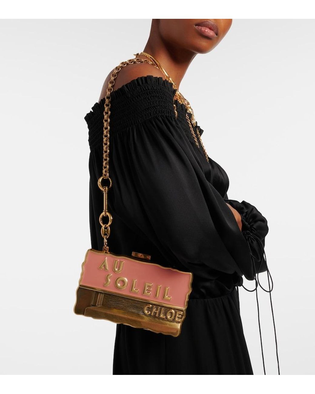 Clutch Soleil Small di Chloé in Pink
