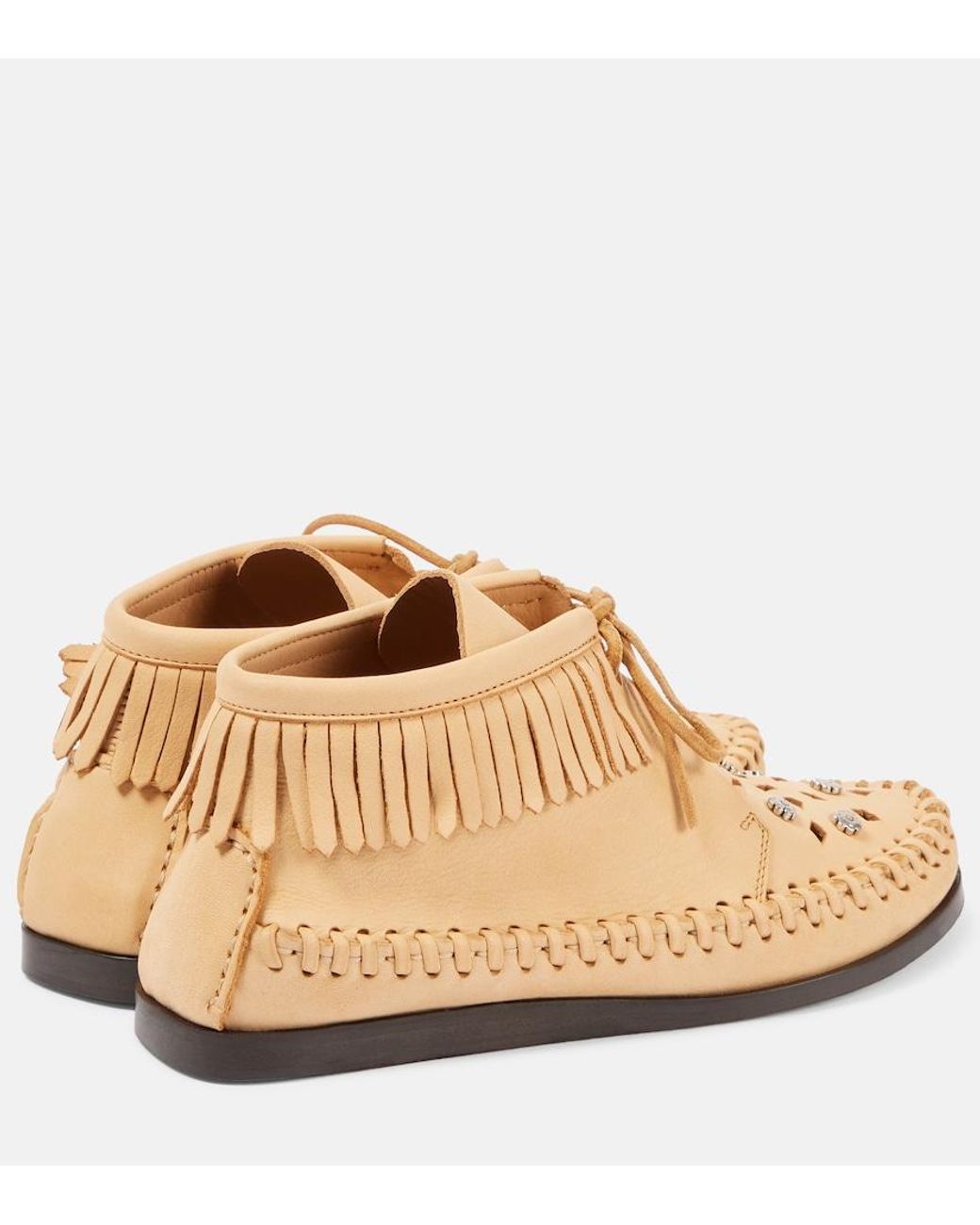 Isabel Marant Natural Felsa Leather Moccasins