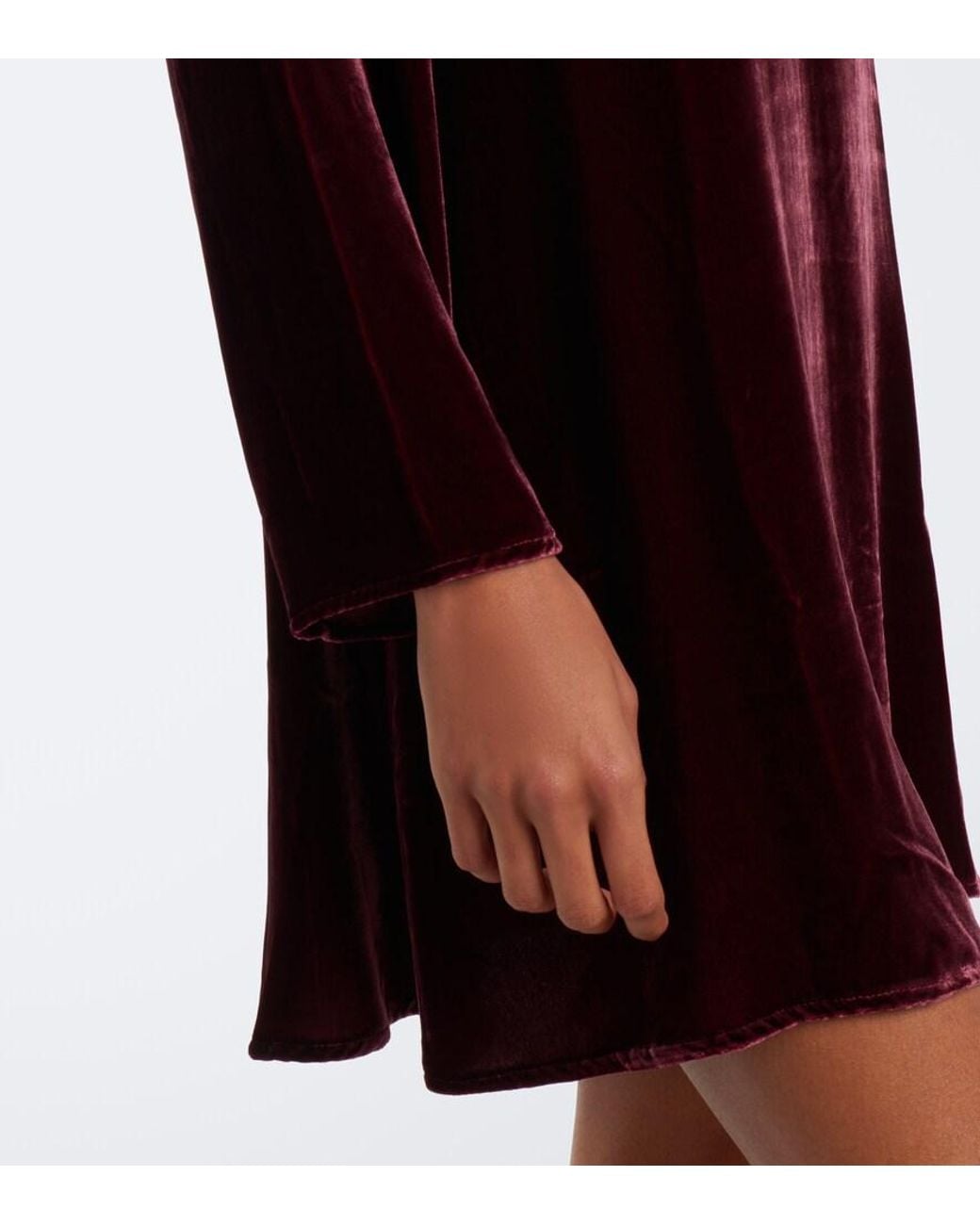 Asceno Purple Larissa Velvet Minidress