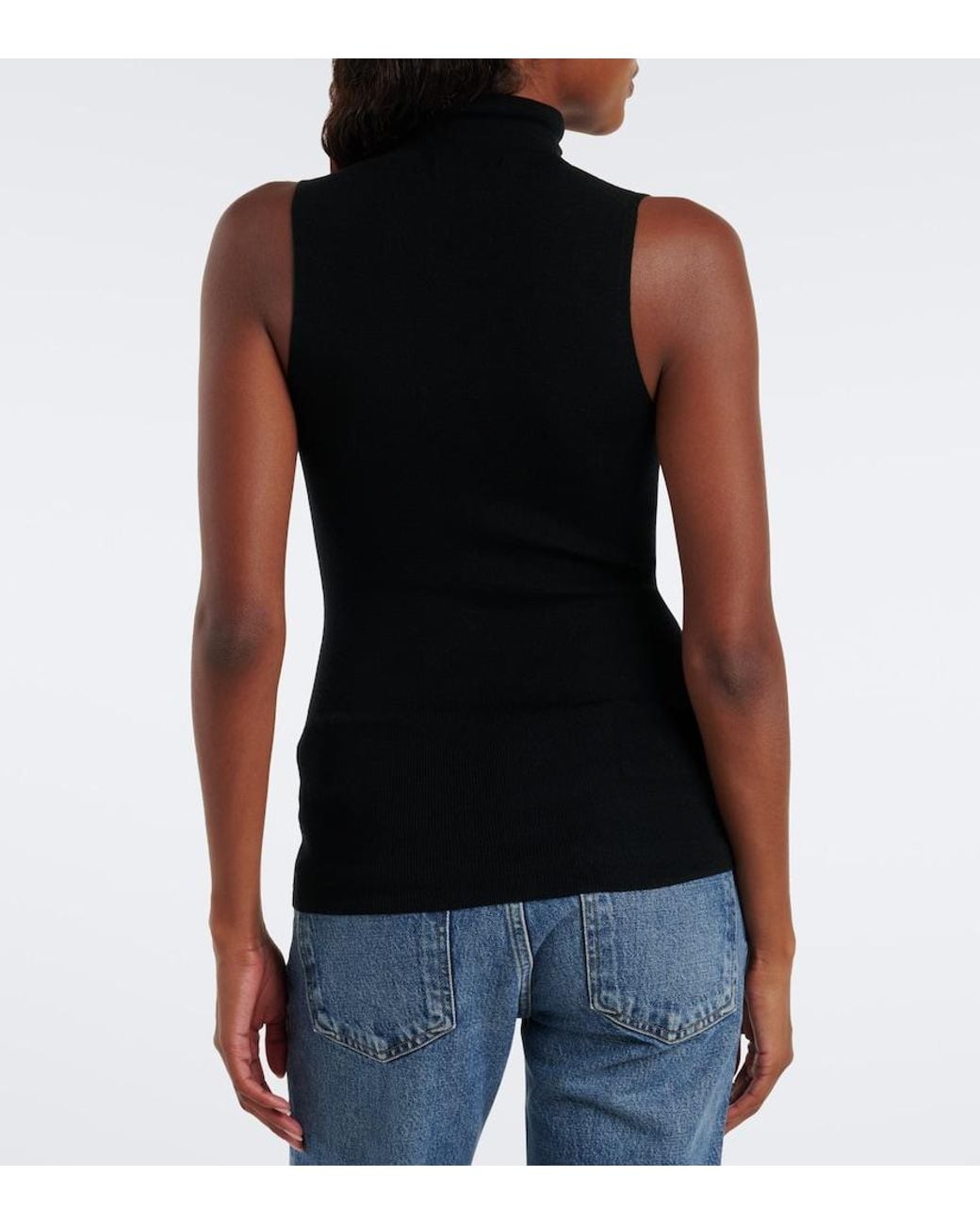 Dorothee Schumacher Black Virgin Wool Turtleneck Top
