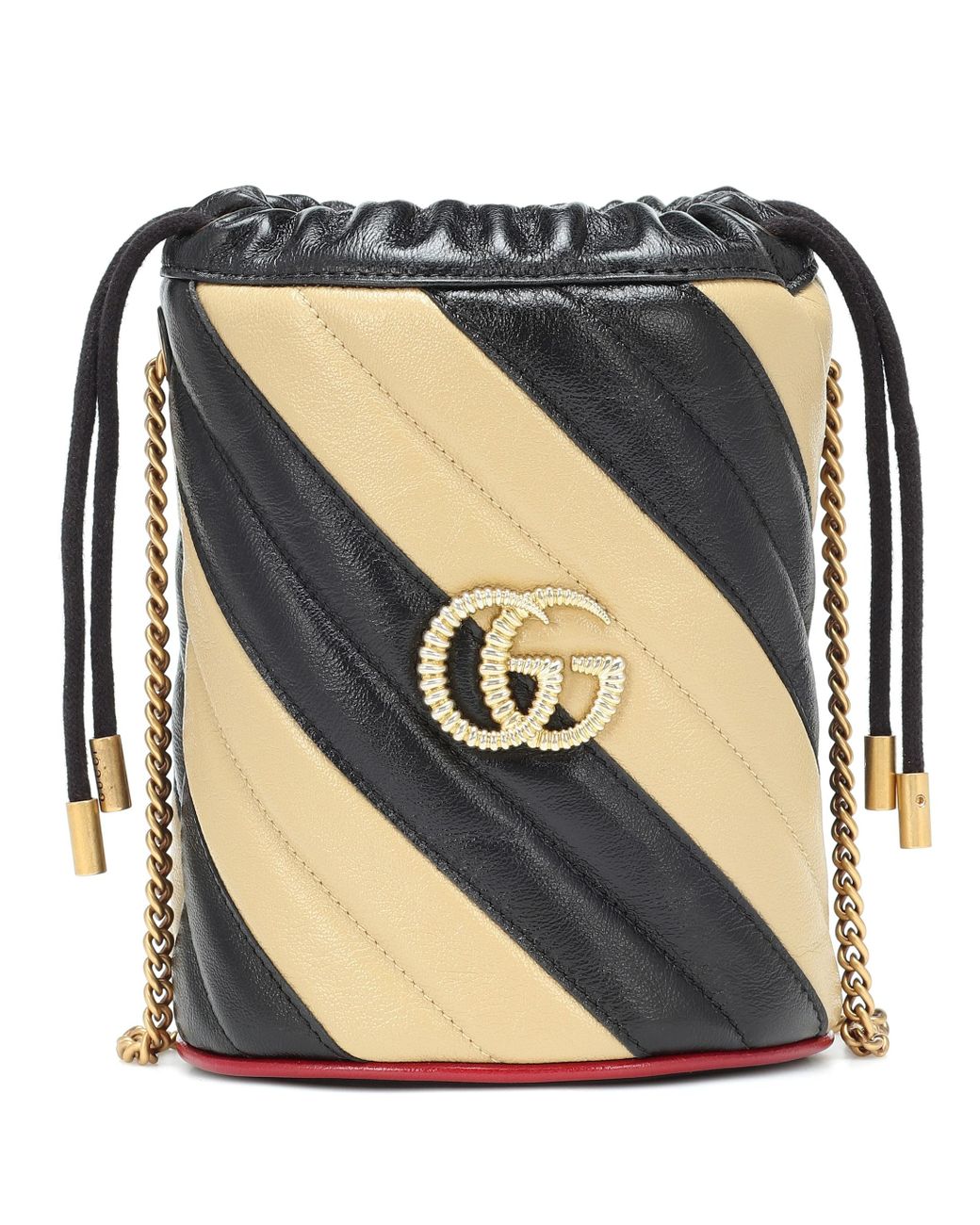 gucci black handbag with stripe