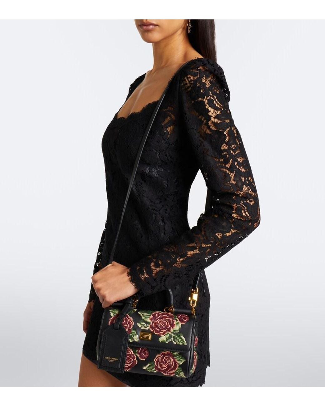 Dolce & Gabbana Black My Sicily Mini Leather Top-Handle Bag