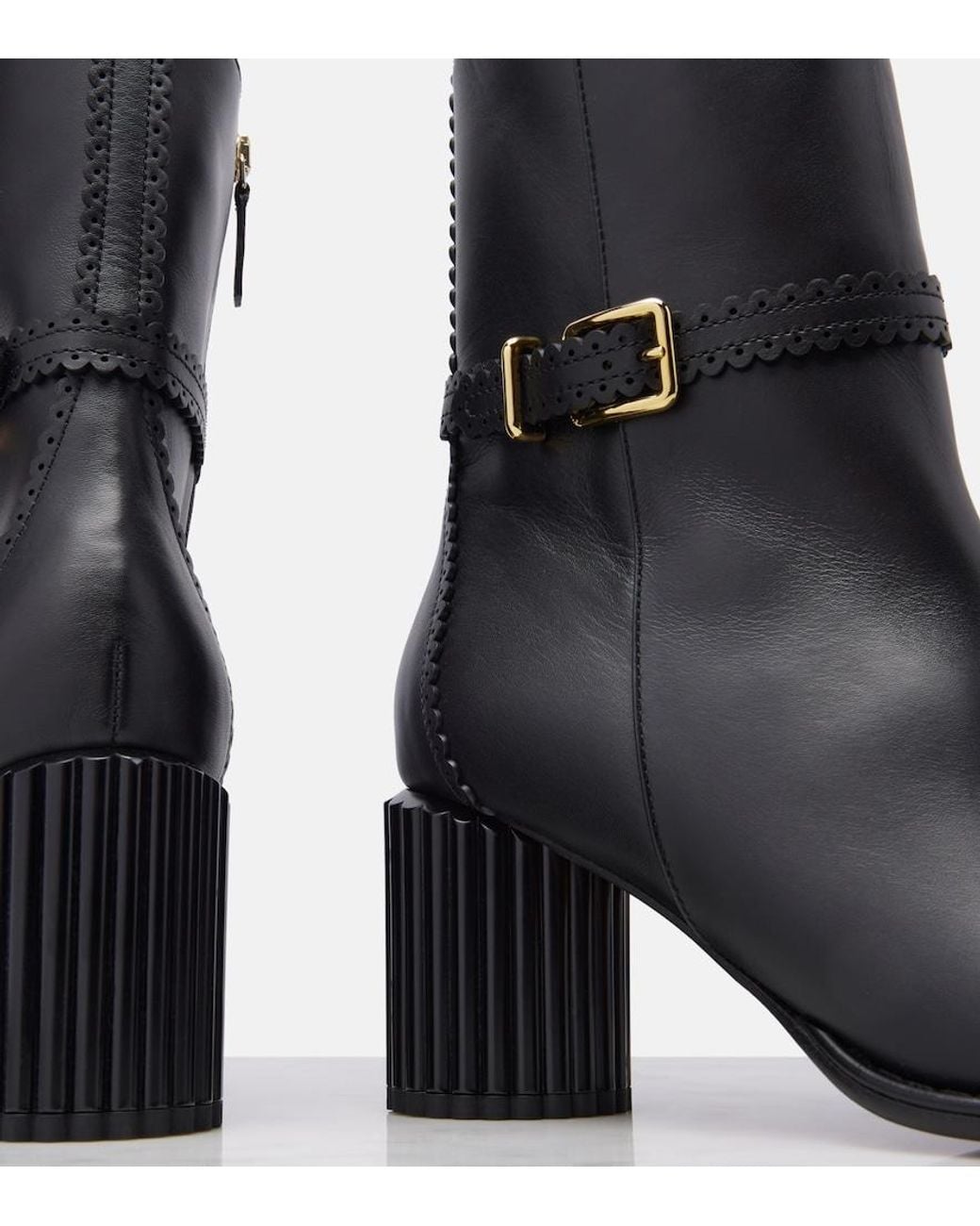 Zimmermann Black Eddie 70 Leather Ankle Boots