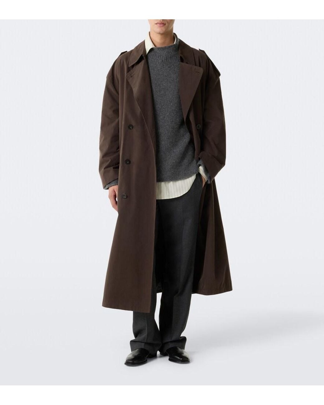 The Row Gray Solal Cashmere Straight Pants for men