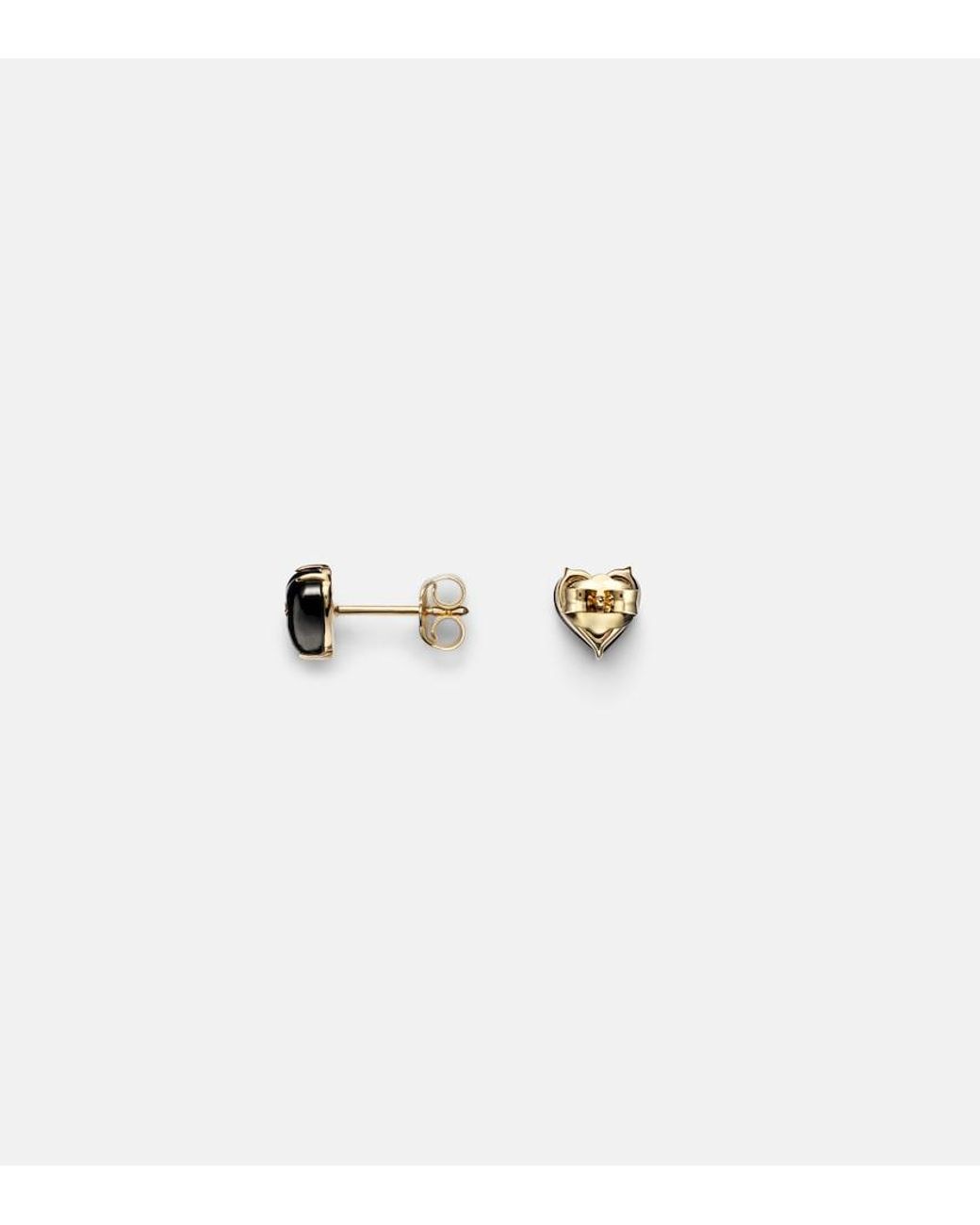 Sydney Evan Black 14Kt Earrings With Diamonds And Onyx