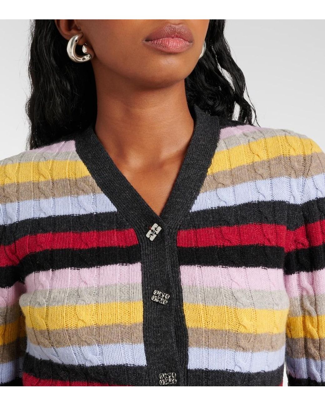 Cardigans Ganni de color Multicolor