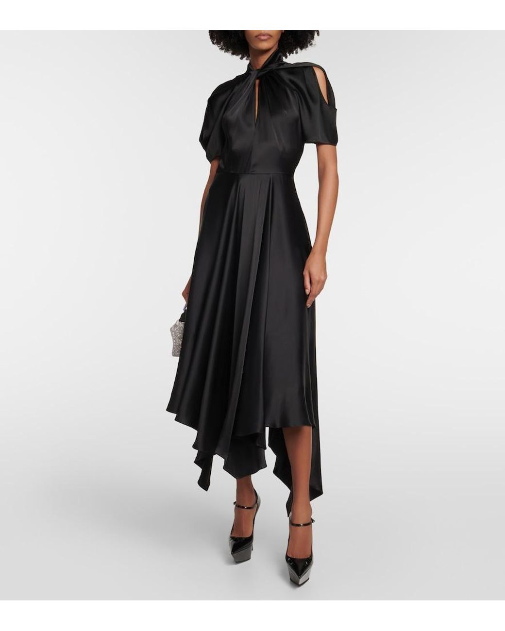 AMINA MUADDI Black Yigit Patent Leather Platform Pumps