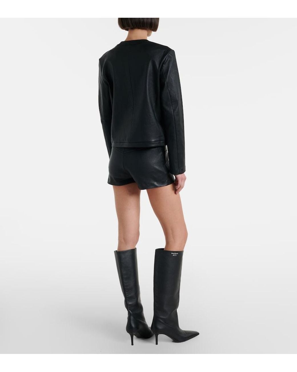 Stouls Black Roxie Leather Shorts