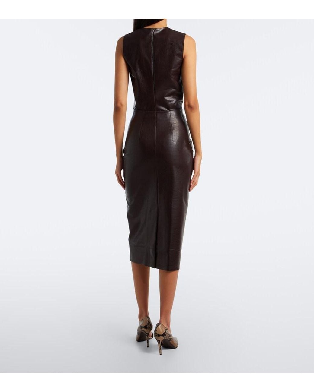 Wolford Black Croc-Effect Pencil Skirt