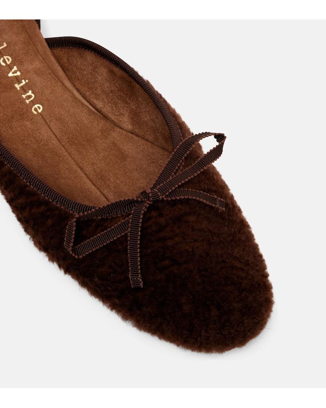 Herbert Levine Brown 24/7 Shearling Ballet Flats