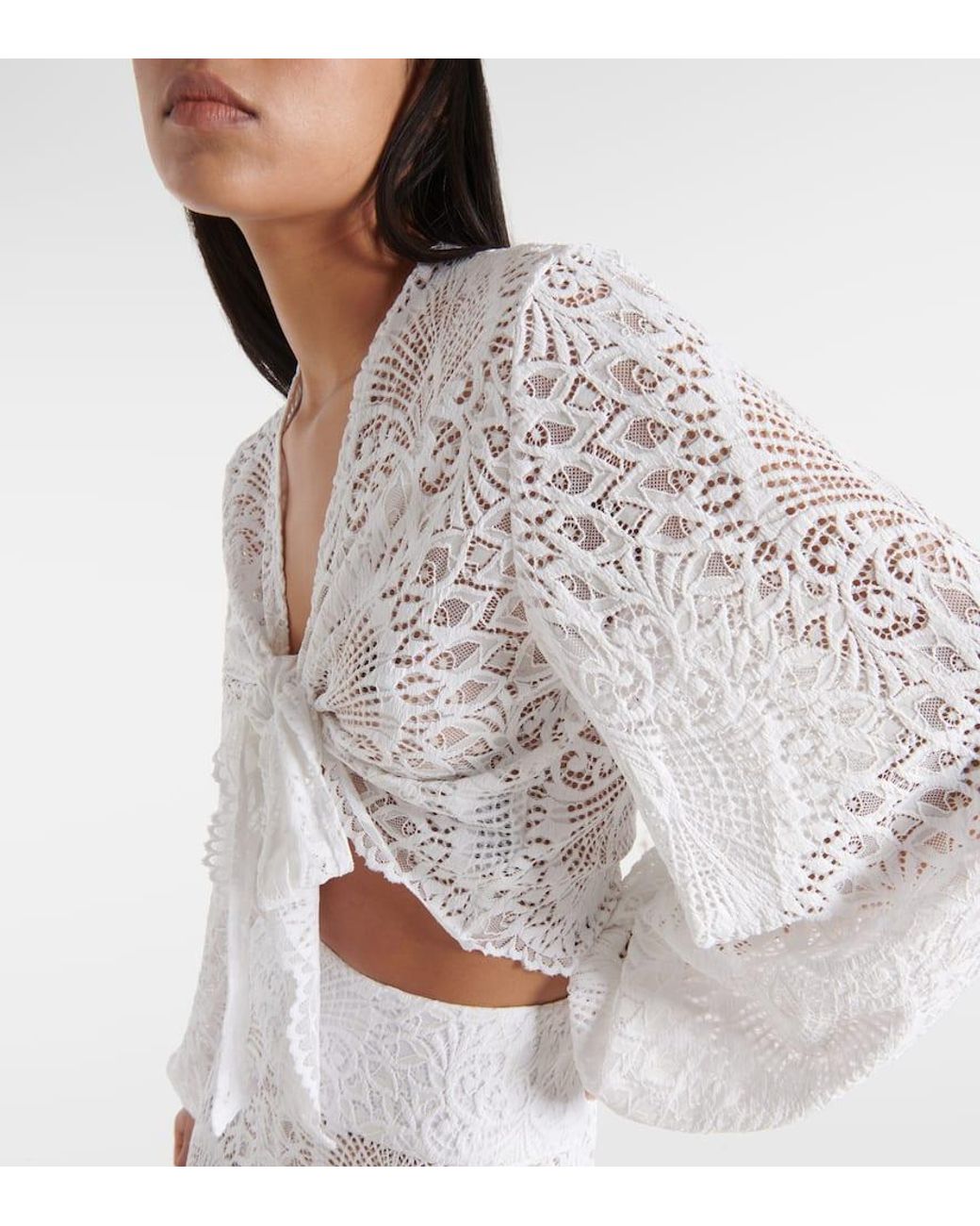 Alexandra Miro White Tabitha Lace Top
