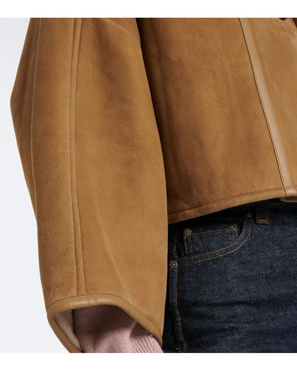 Yves Salomon Brown Leather Jacket