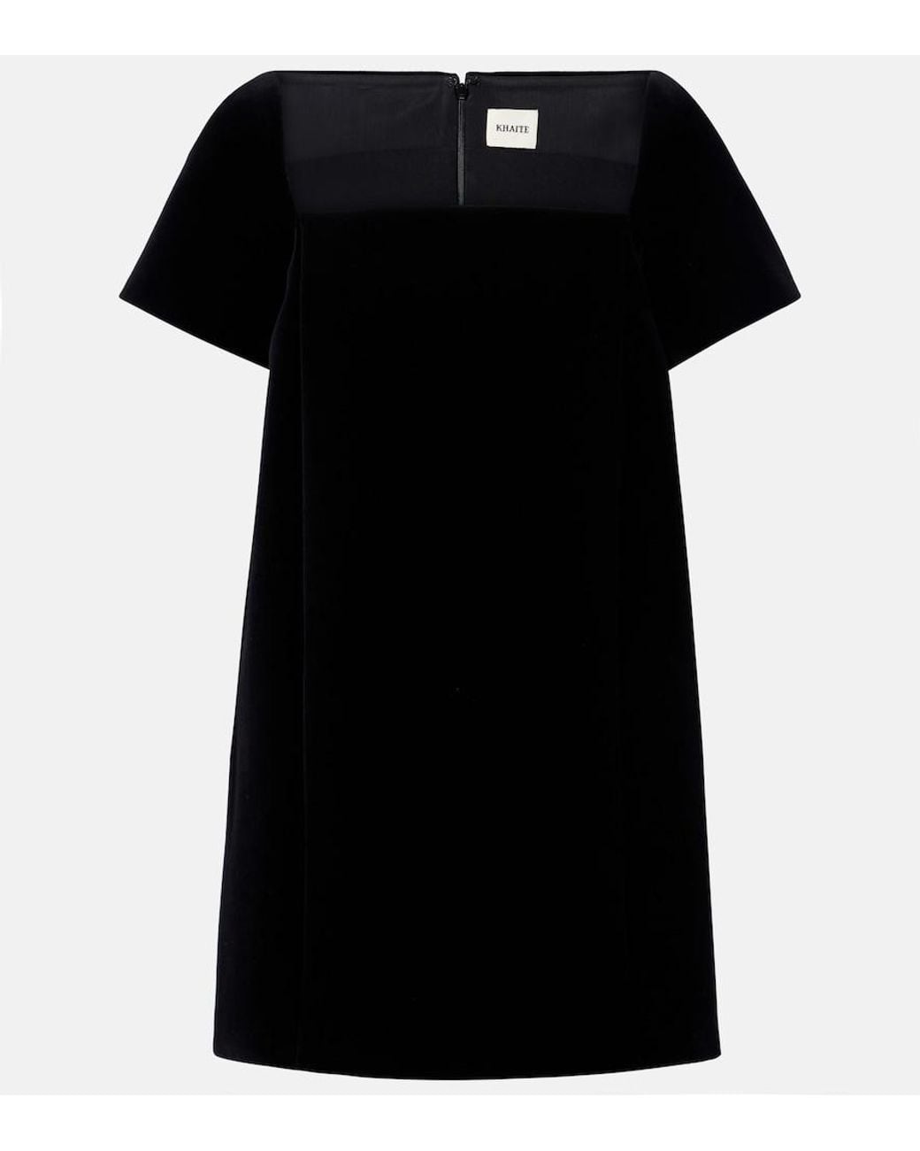 Khaite Black Benji Velvet Minidress