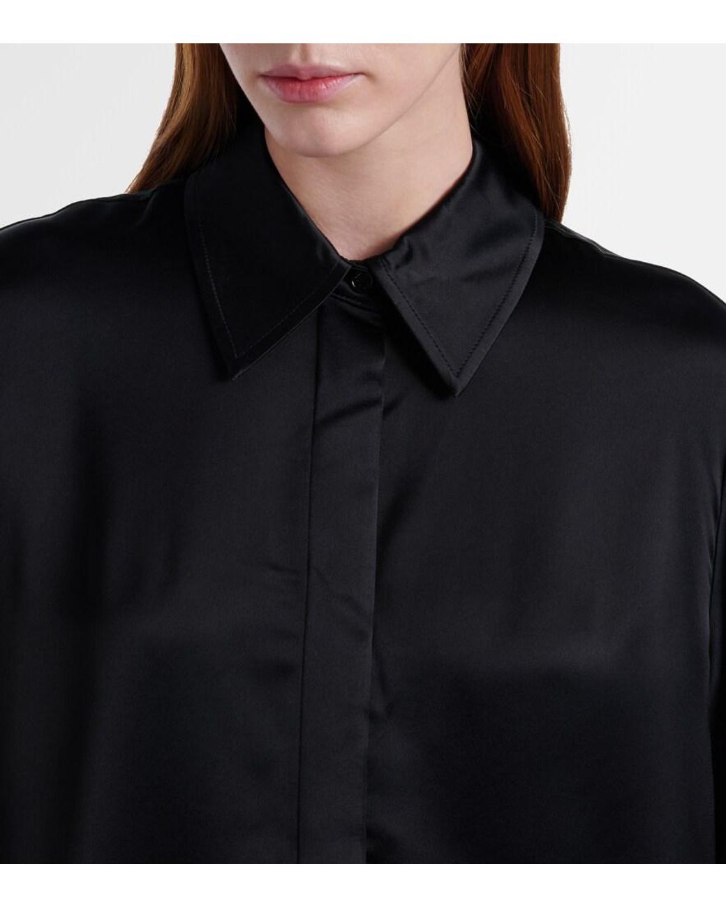 Totême  Black Satin Shirt