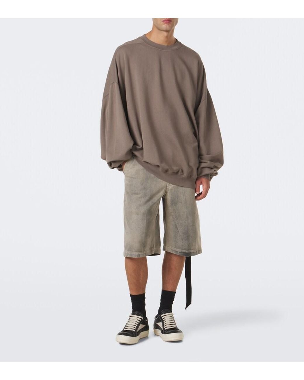 Rick Owens Brown Drkshdw Hun Cotton Sweatshirt for men