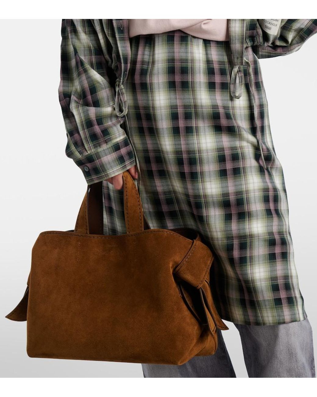 Acne Brown Musubi Suede Tote Bag