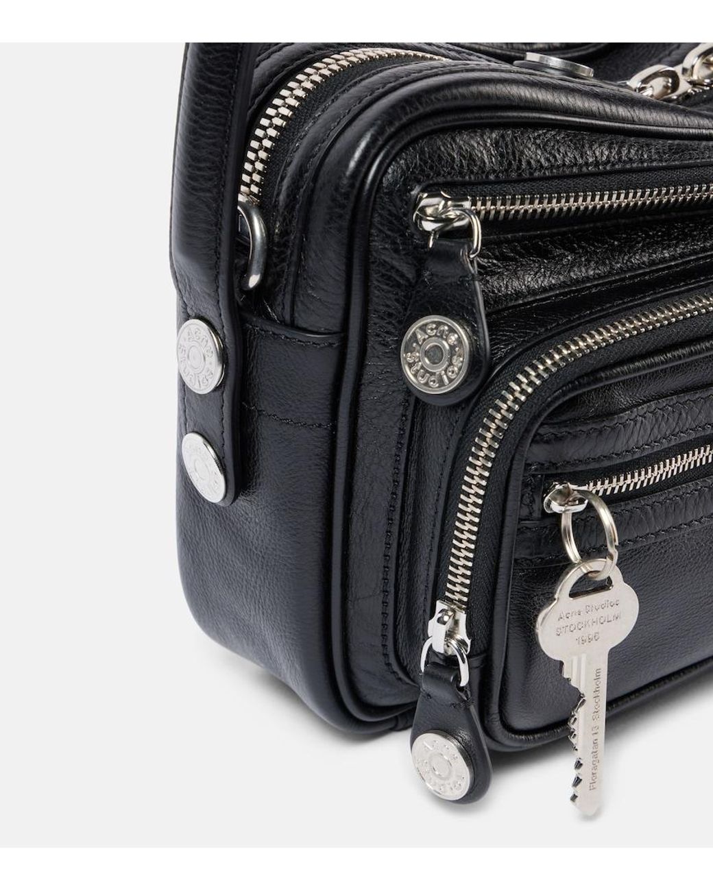 Acne Black Camero Party Leather Shoulder Bag