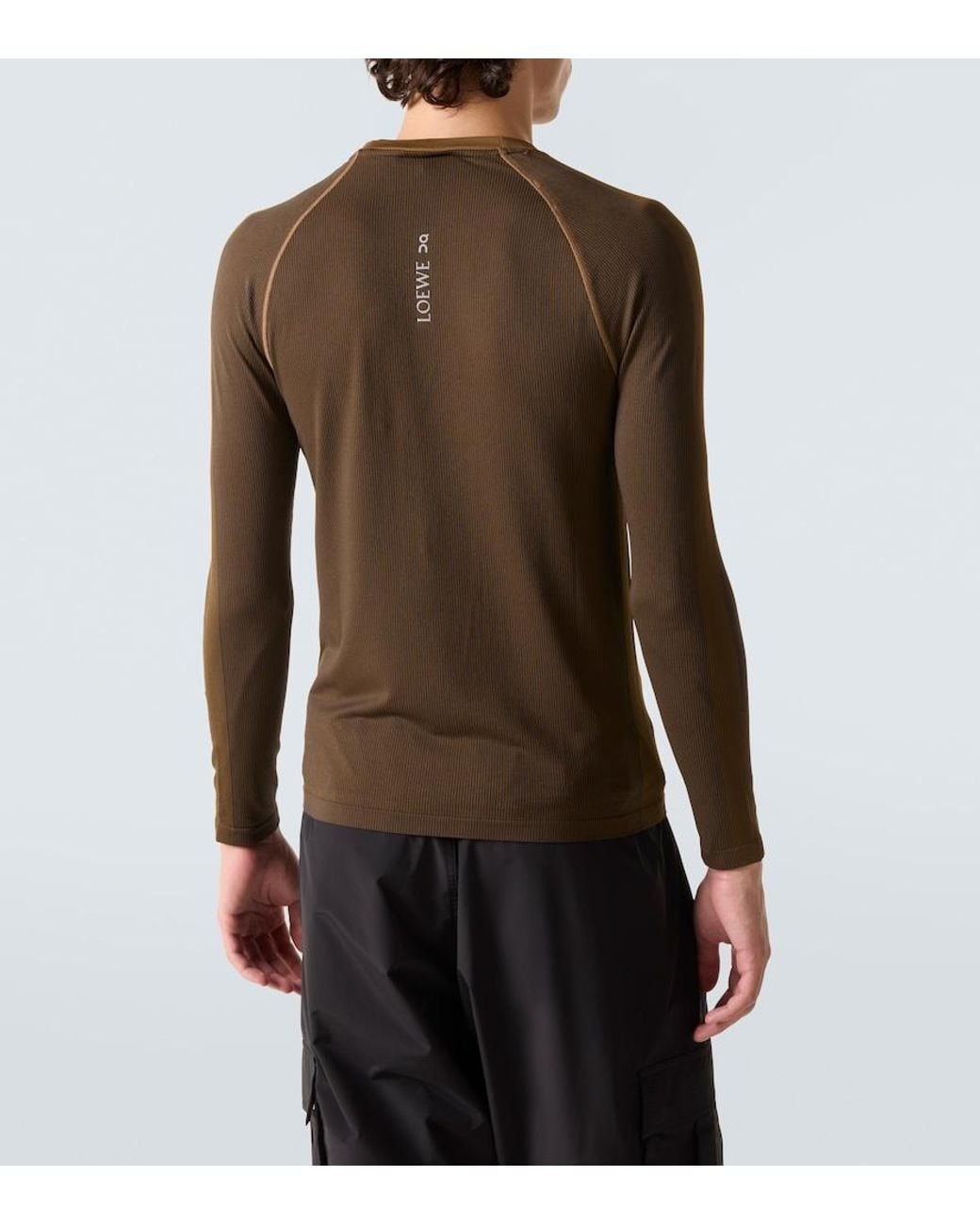 Loewe Brown X On Logo Technical Top for men