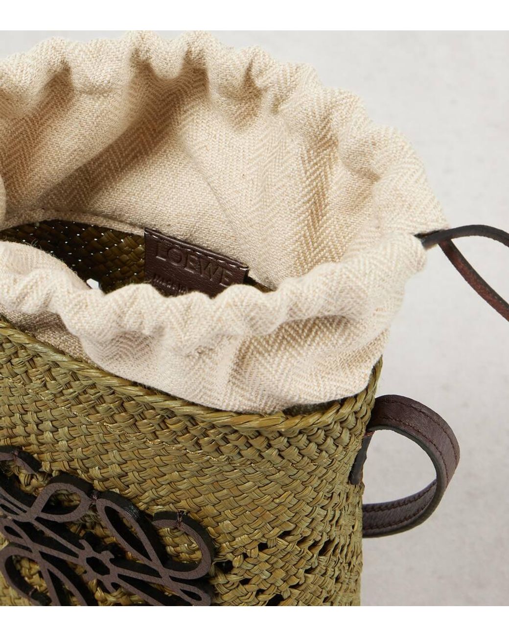Loewe Paula'S Ibiza Ajoure Anagram Bucket Bag in Metallic | Lyst