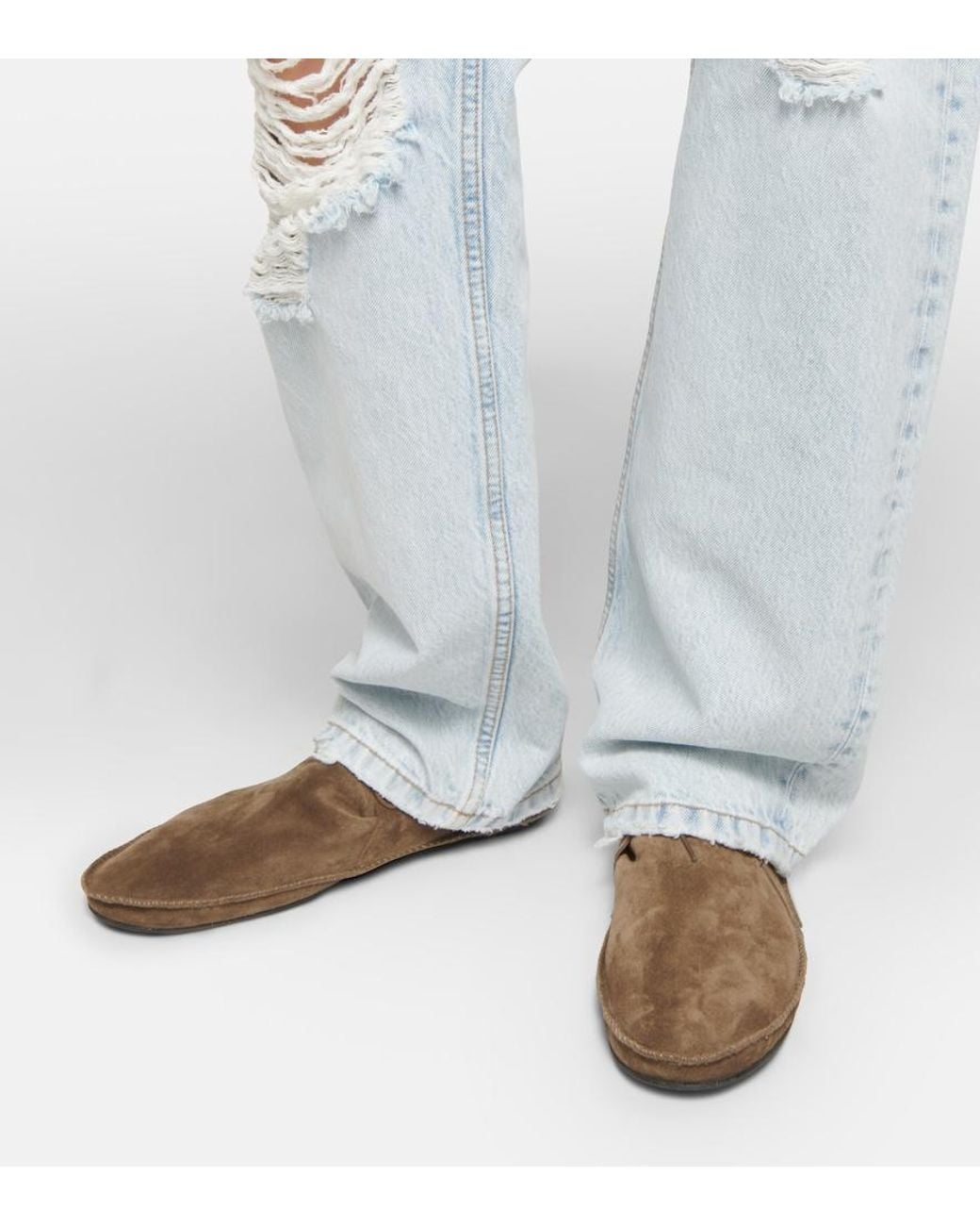 The Row Brown Tyler Suede Ankle Boots