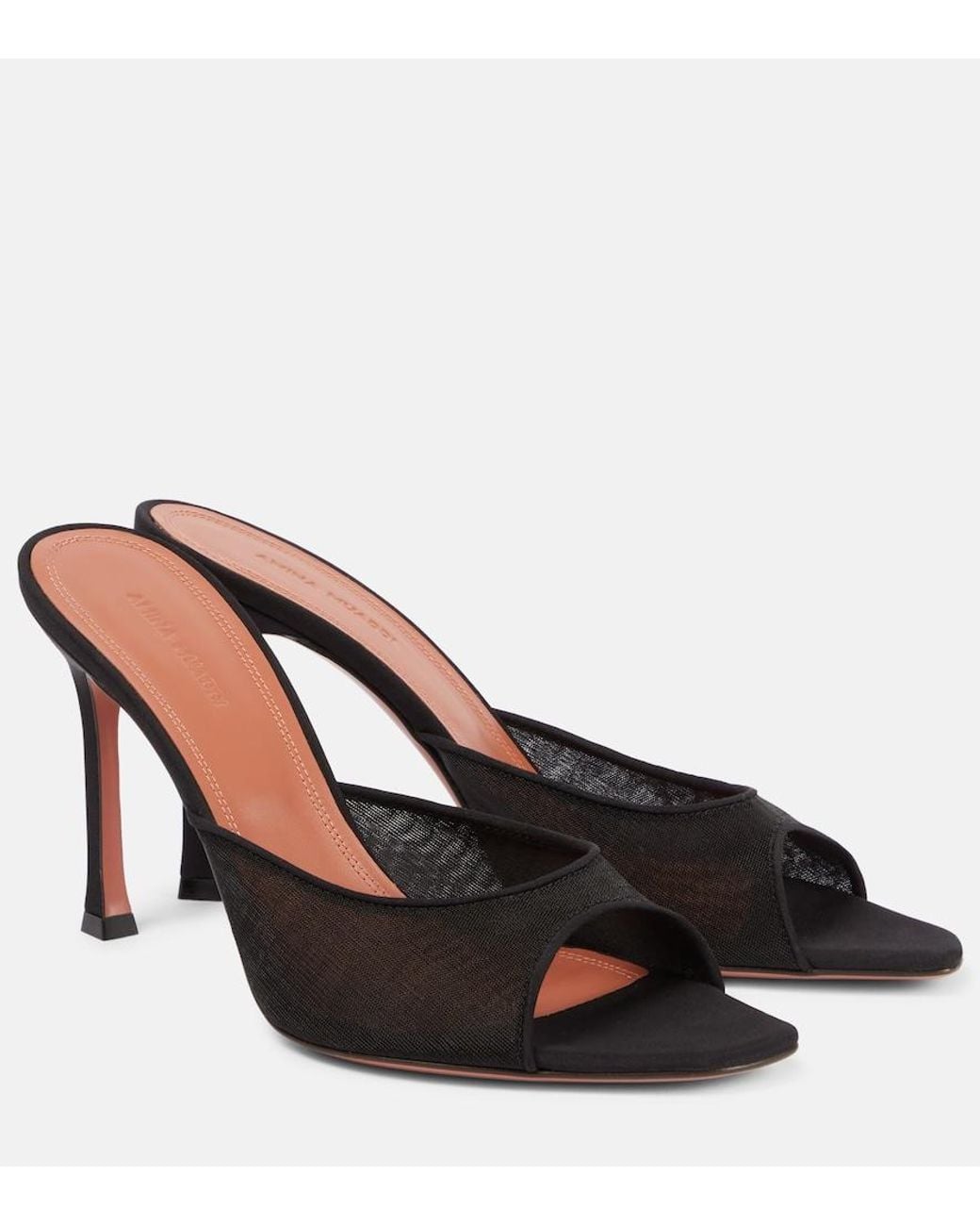AMINA MUADDI Brown Alexa 95 Mesh Mules