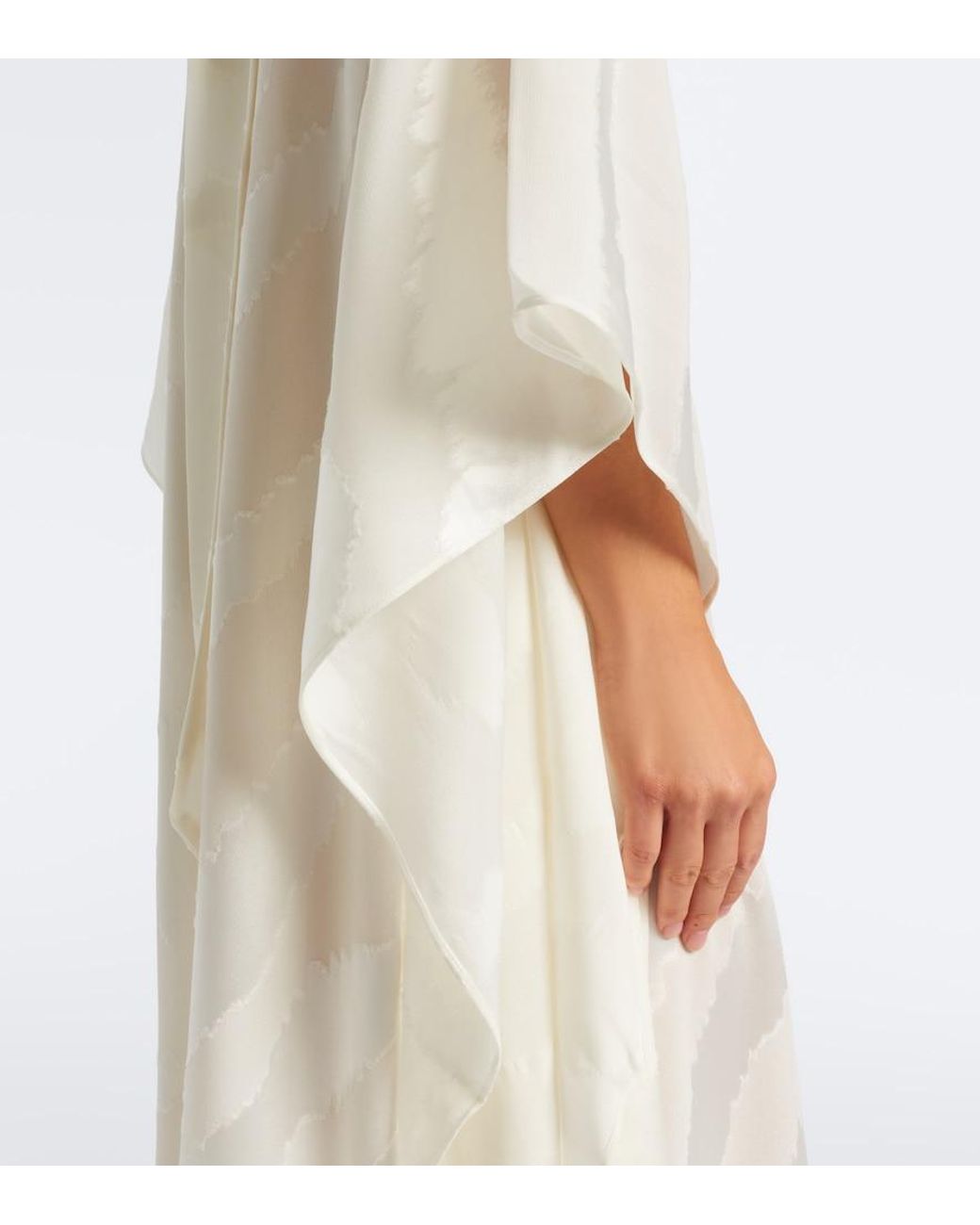 Taller Marmo White Streep Scarf-Detail Fil Coupe Kaftan