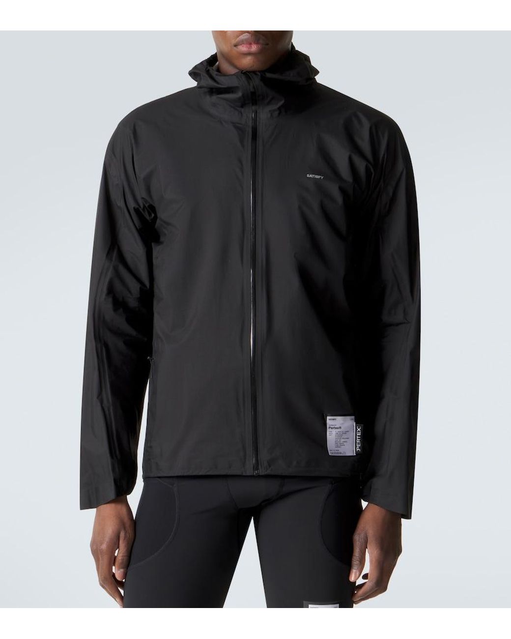 Satisfy Black Pertex 3L Fly Rain Jacket for men