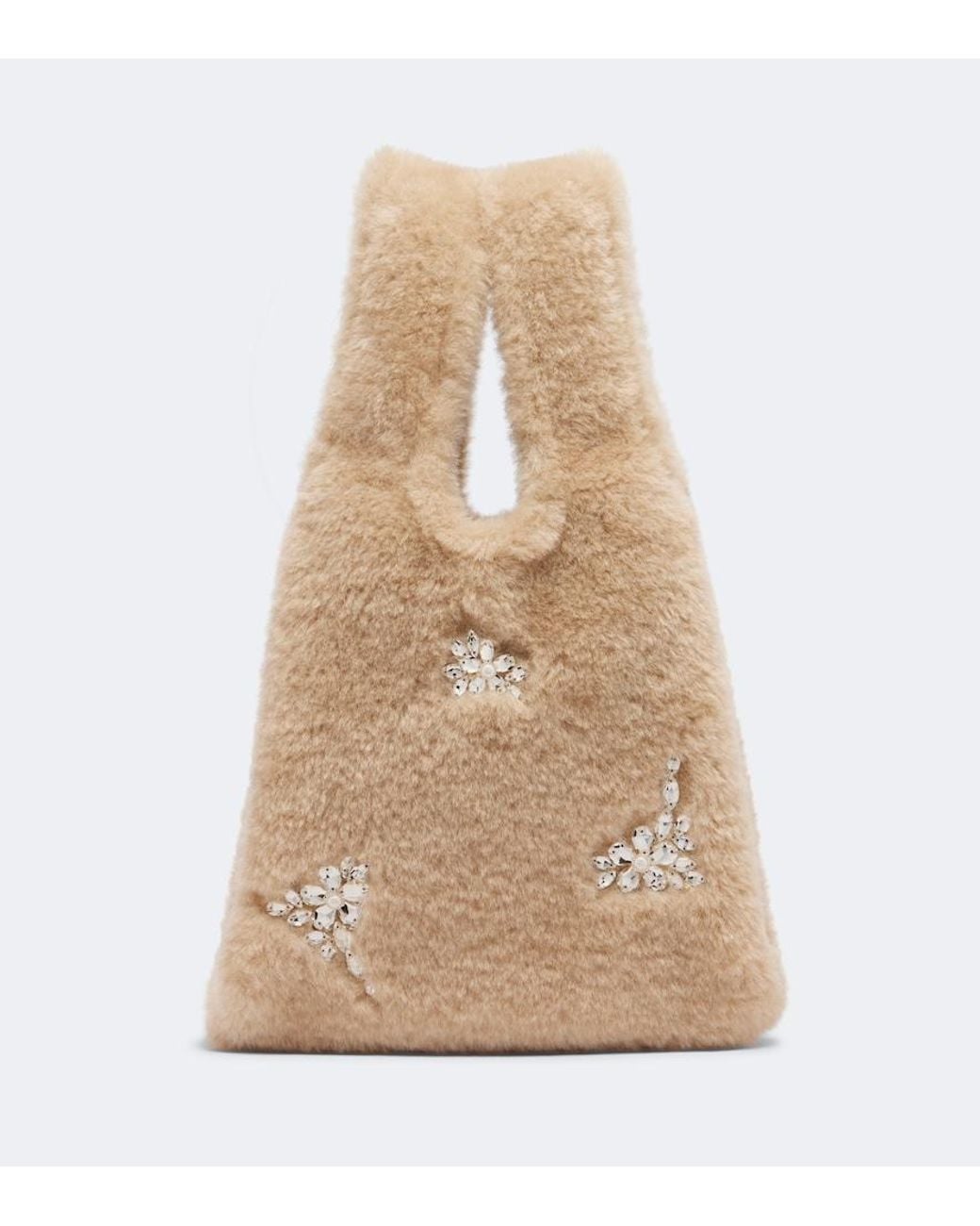 Simone Rocha Natural Mini Embellished Shopper