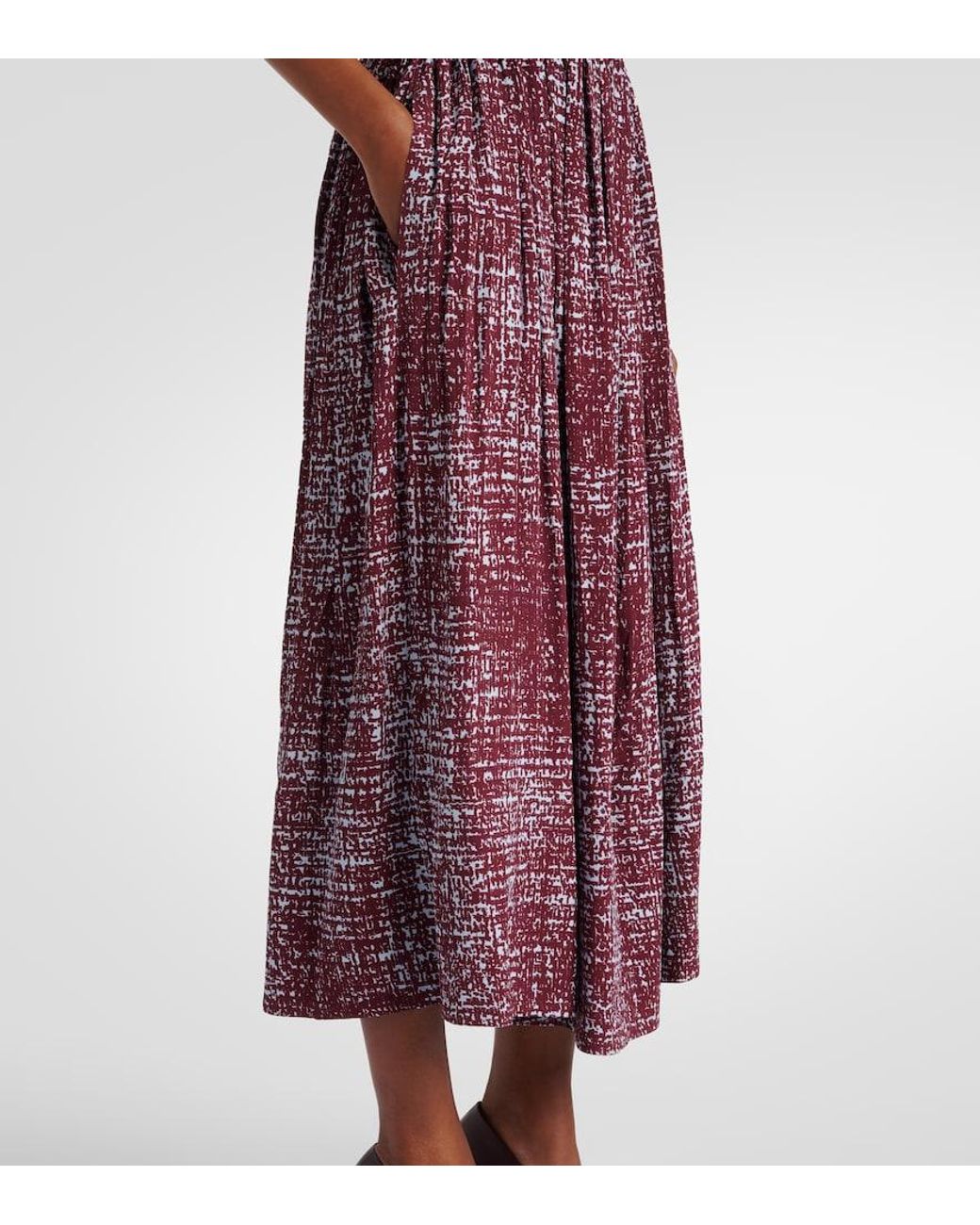 Proenza Schouler Purple Lola Printed Midi Dress