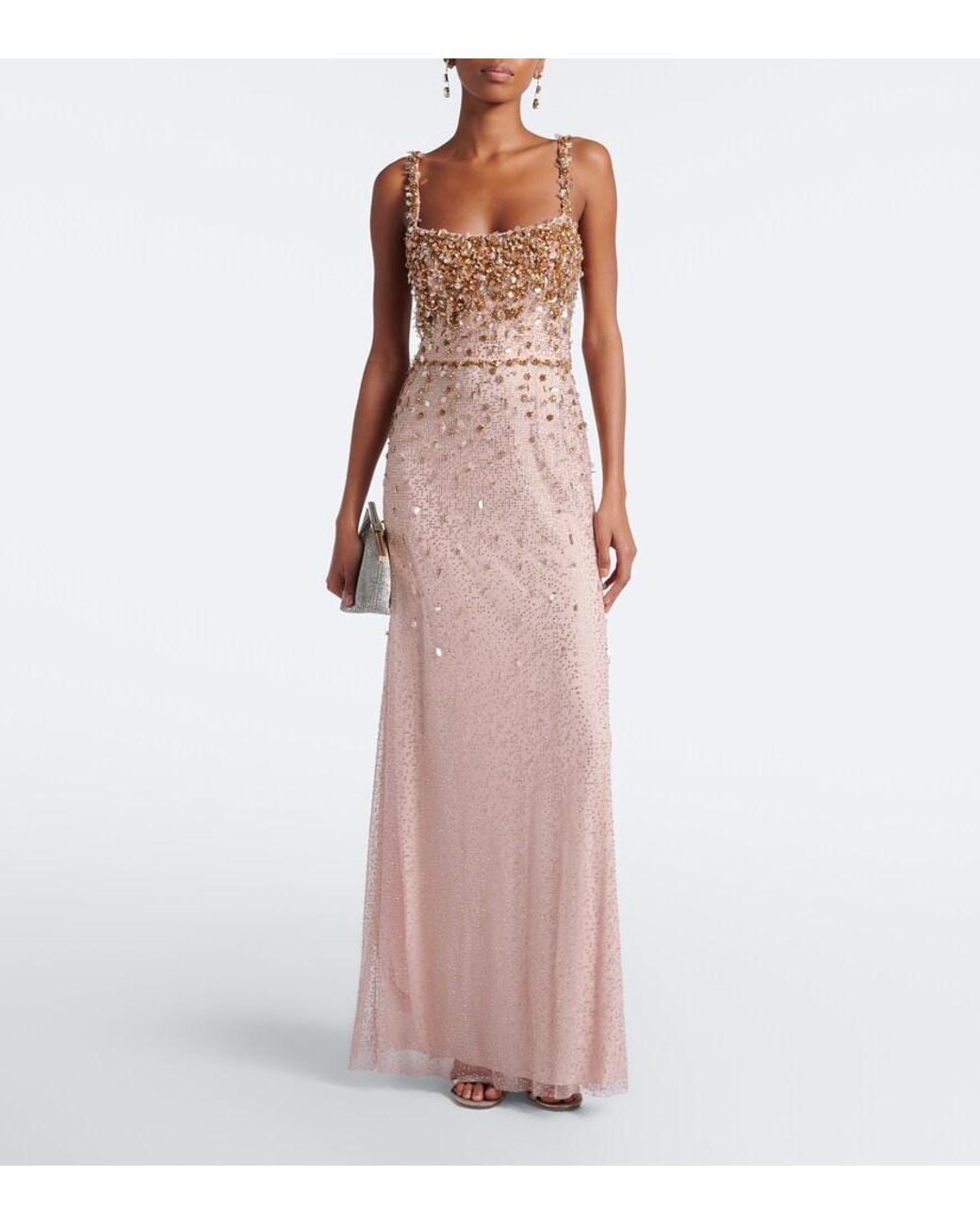 Jenny Packham Pink Solstice Embellished Gown