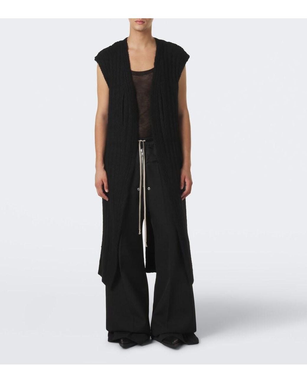 Rick Owens Black Lab Cashmere And Silk Sweater Vest for men