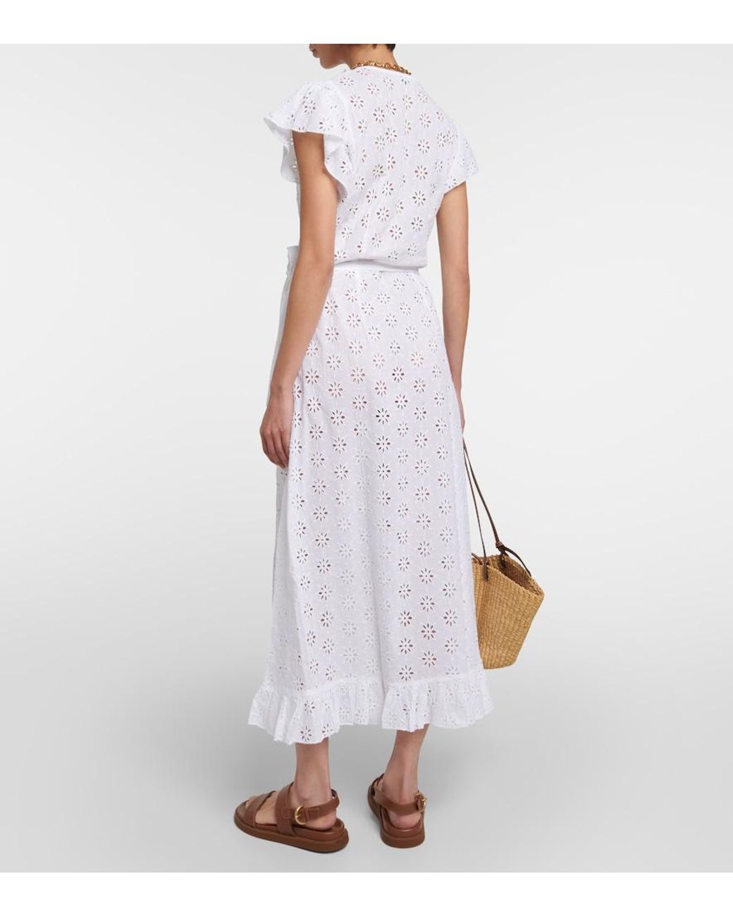 Melissa Odabash White Brianna Cotton Maxi Dress