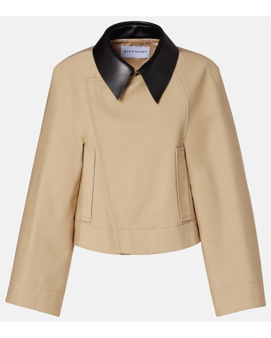 Givenchy Natural Cropped Cotton And Wool Jacket