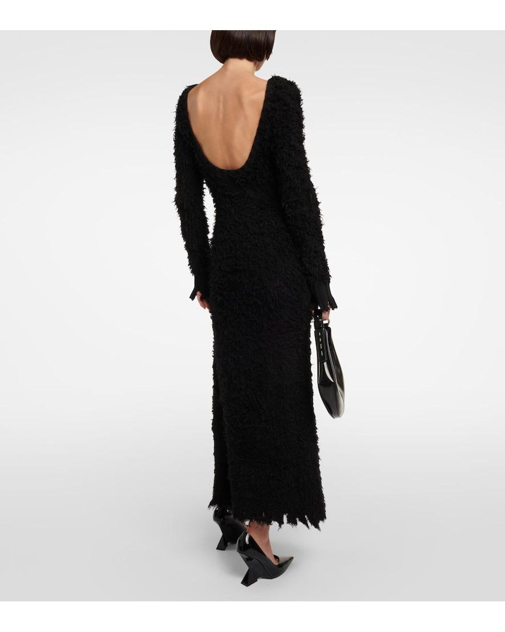 DIDU Black Asymmetric Maxi Dress