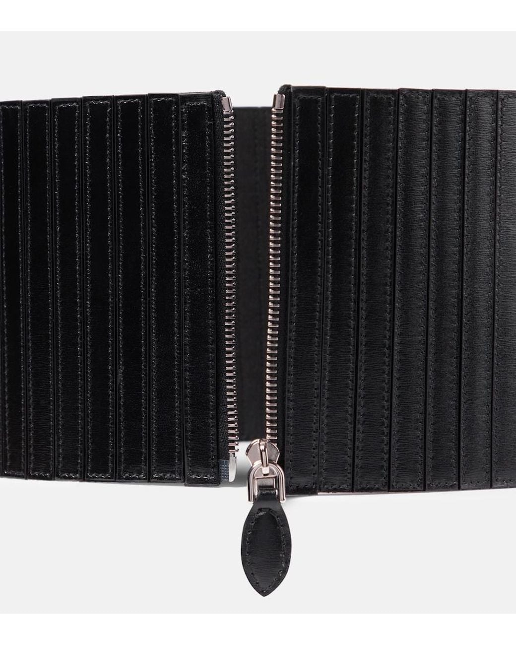 Alaïa Black Striped Corset Leather Belt