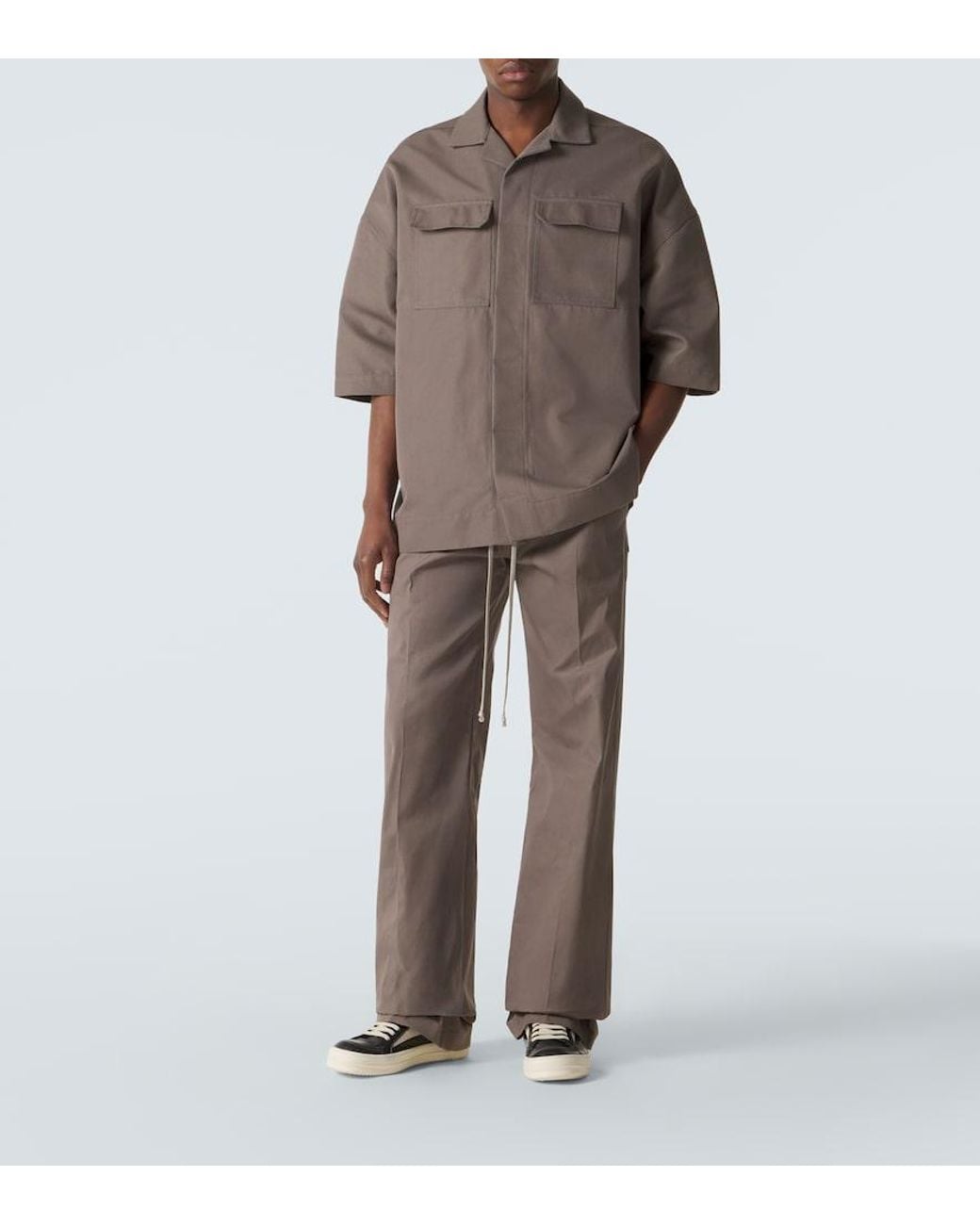 Rick Owens Brown Cotton-Blend Shirt for men