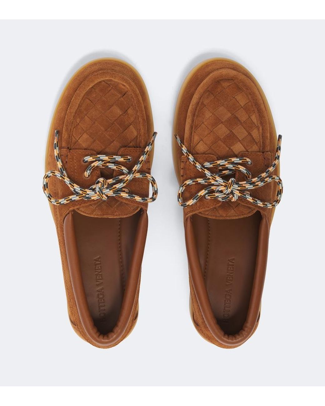 Bottega Veneta Brown Pier Suede Boat Shoes for men
