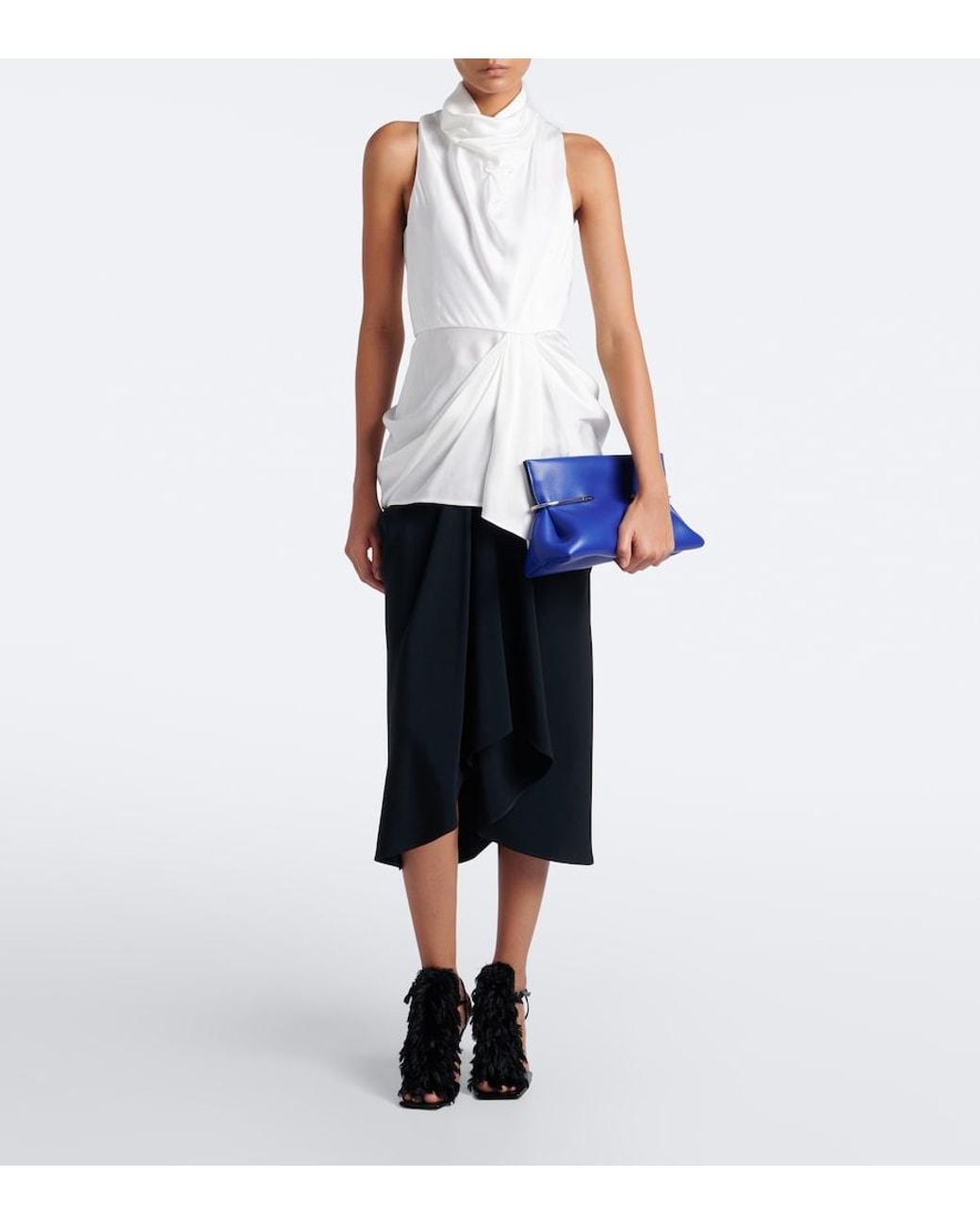 Givenchy Purple Pinch Leather Clutch