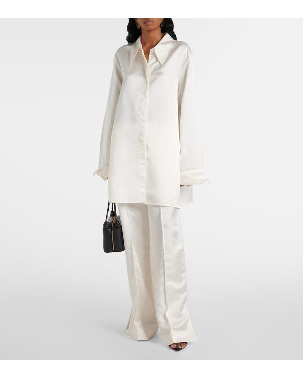 Jil Sander White Satin Shirt
