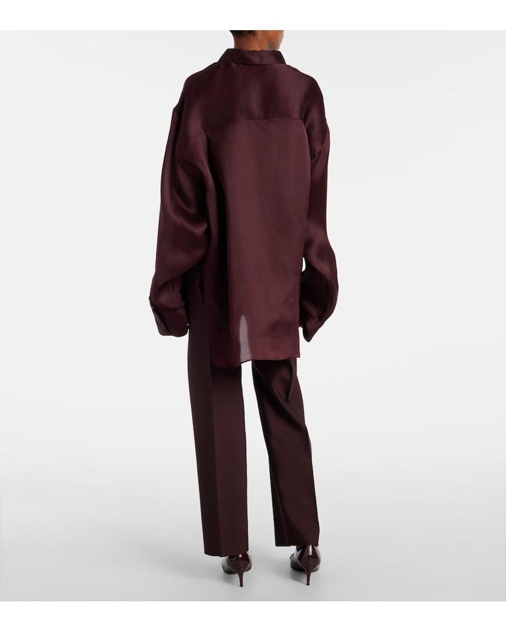 Khaite Purple Matteo Silk Shirt