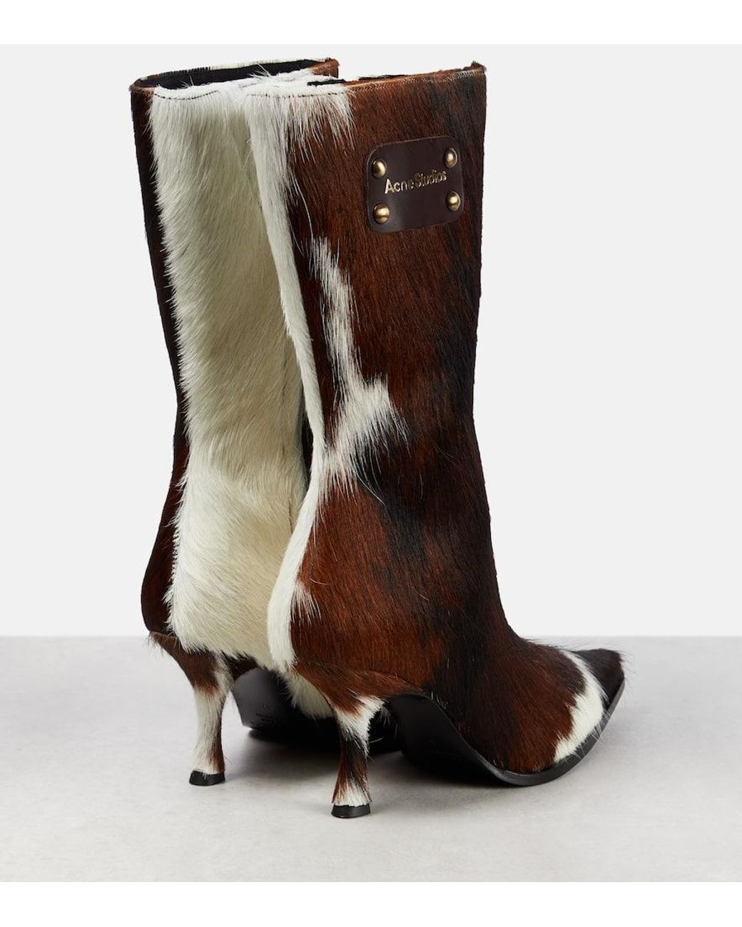 calf hair ankle boots