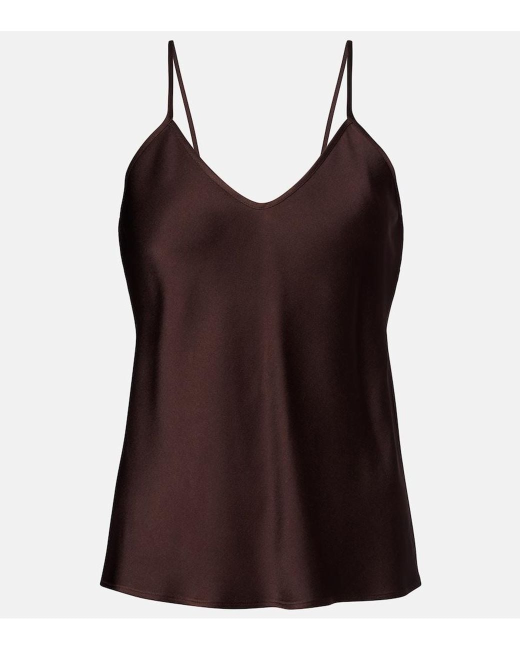 Max Mara Brown Crepe Satin Camisole