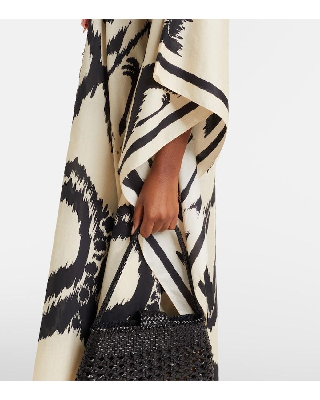 Johanna Ortiz White Printed Cotton Kaftan