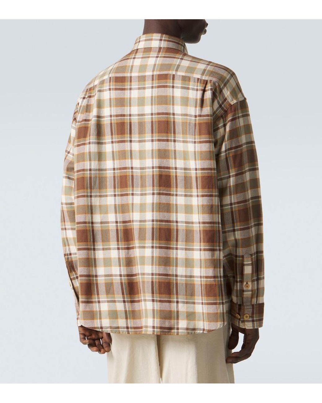 Visvim Brown Vintage Plaid Wool Shirt for men
