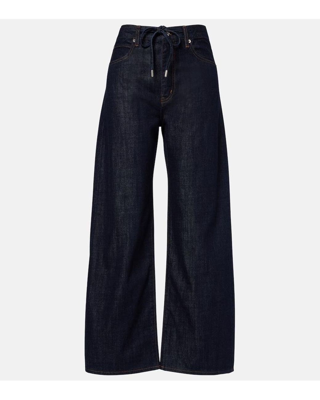 FRAME Blue The Off Duty Wide-Leg Jeans