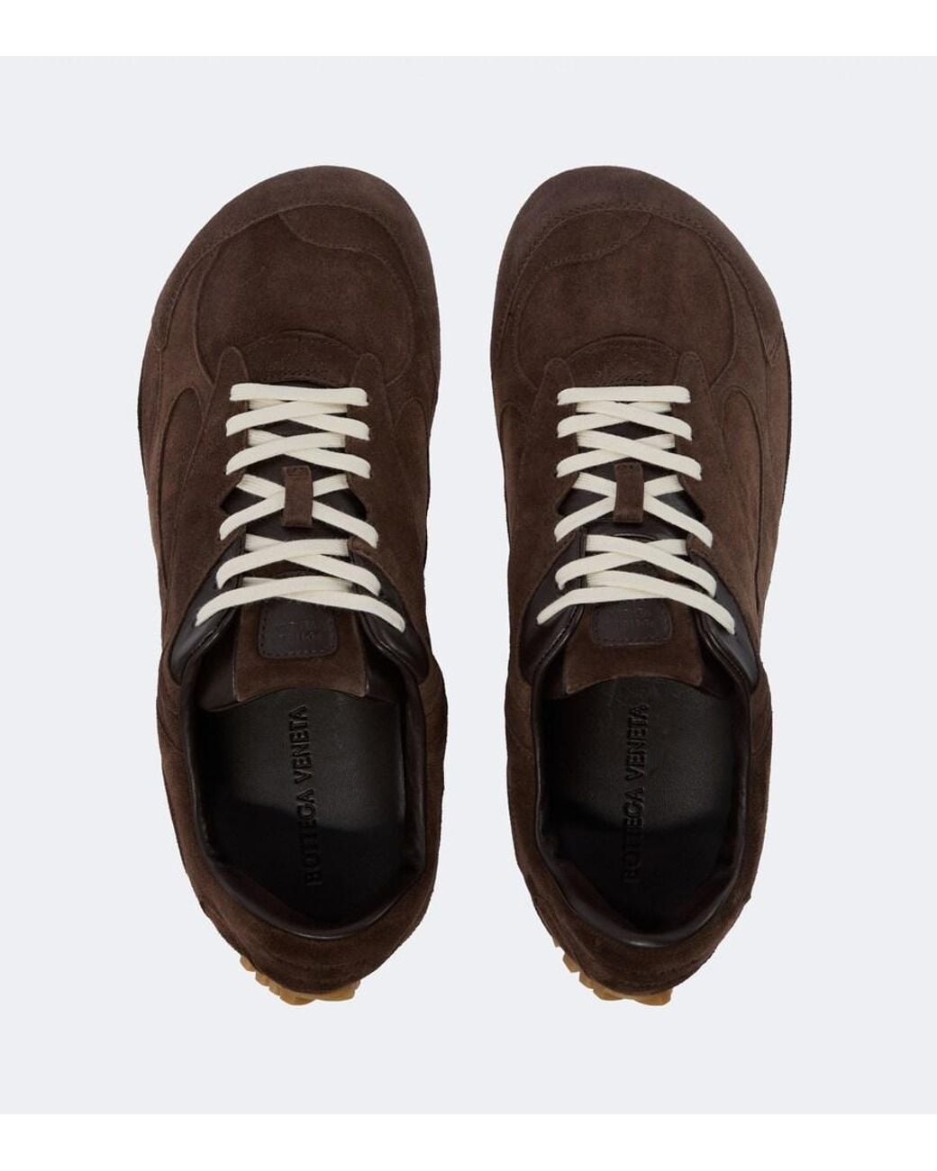 Bottega Veneta Brown Orbit Flash Suede Sneakers for men