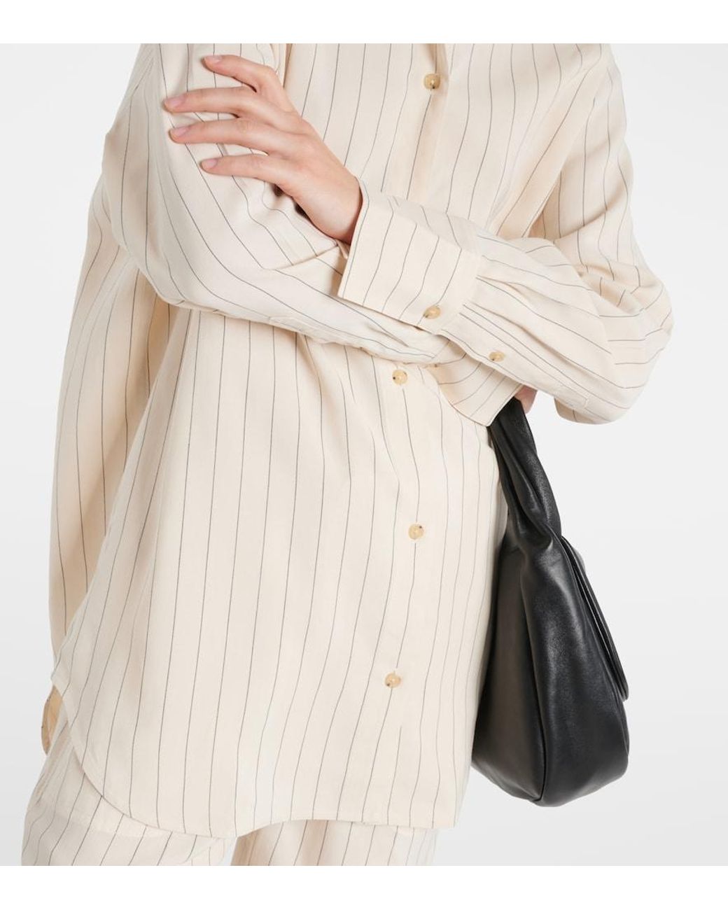 Totême  Natural Pinstriped Shirt