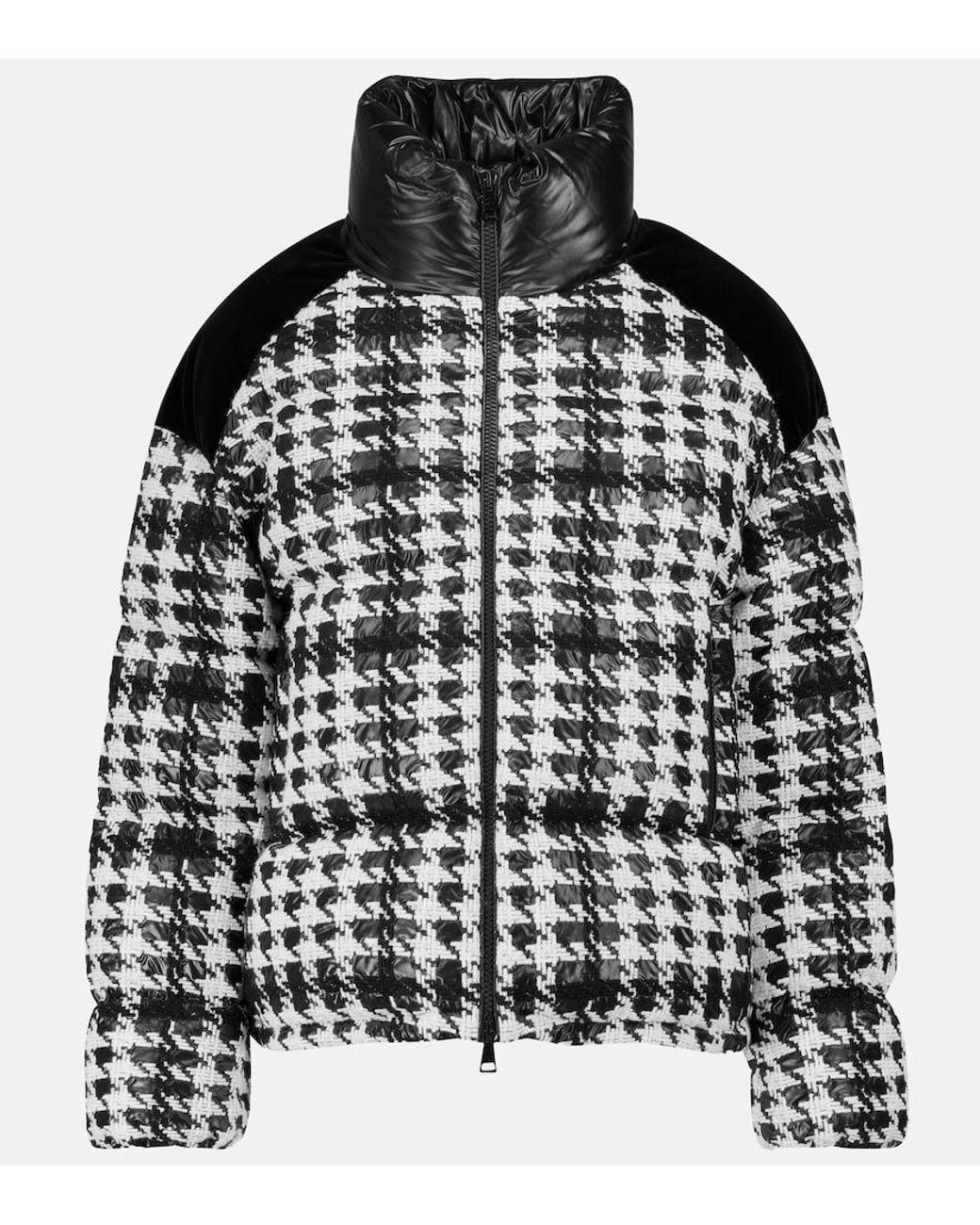 Moncler Black Erine Checked Puffer Jacket