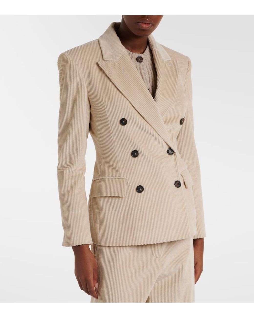 Brunello Cucinelli Natural Cotton Corduroy Blazer